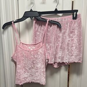 Pink Velvet Sleepwear Set